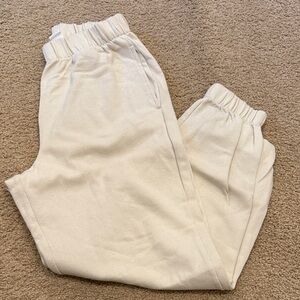 Gap Cream Elastic Waist Sweat Pant Joggers
